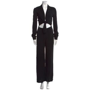 Reformation Elegant Black Cutout Jumpsuit